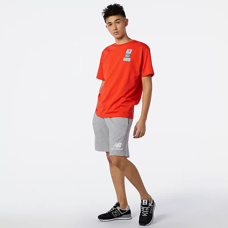 Męskie spodenki Logotipo apilado NB Essentials – GRIS ATLÉTICO