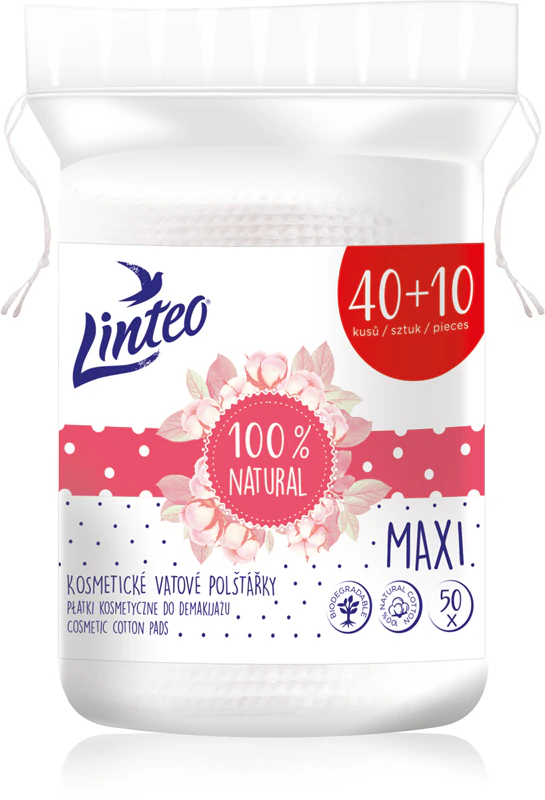 Linteo natuurlijke katoenen pads voor het verwijderen van make-up