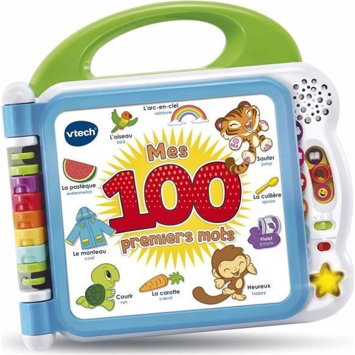 Interaktives Buch – VTECH – Mein zweisprachiges Bilderbuch – 100 Wörter – Baby – 3 Spielmodi