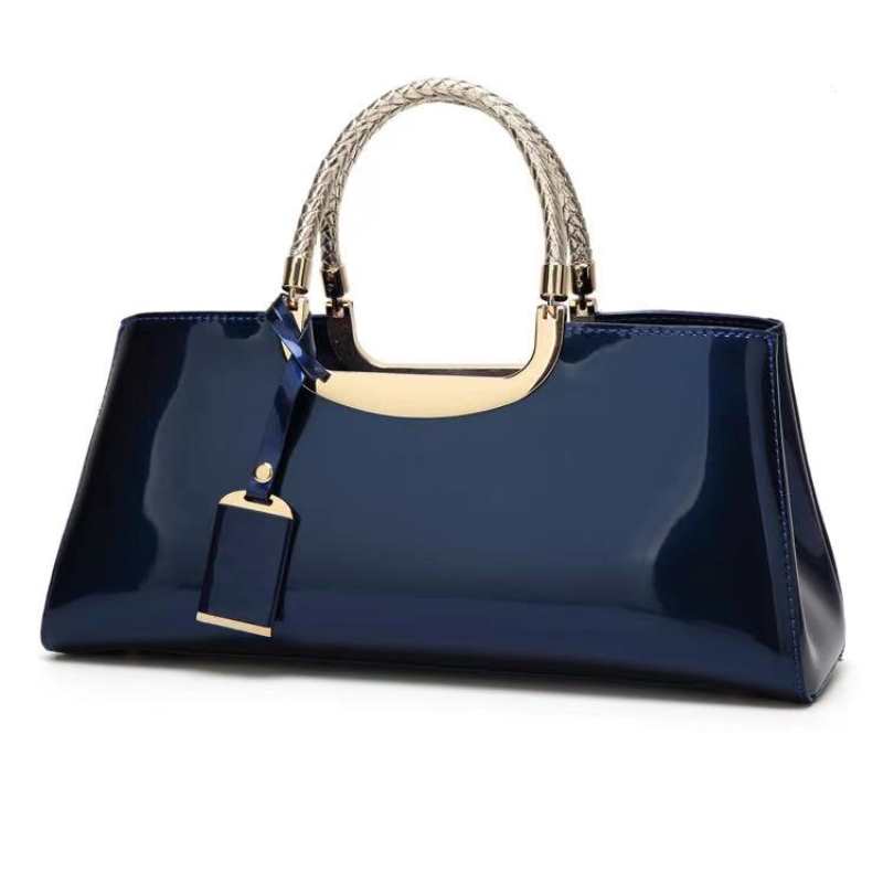 Borsa da viaggio da donna di alta qualità in pelle verniciata, borsa a tracolla in pelle italiana, borsa principale Femme C31