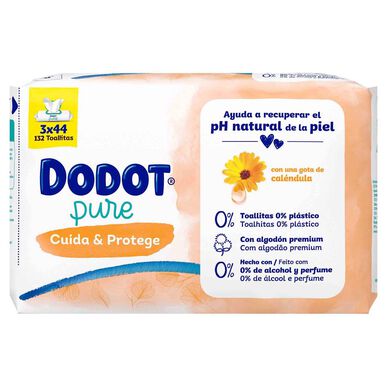 Dodot Baby Aqua Pure Calendula -pyyhkeet 3 x 44 kpl
