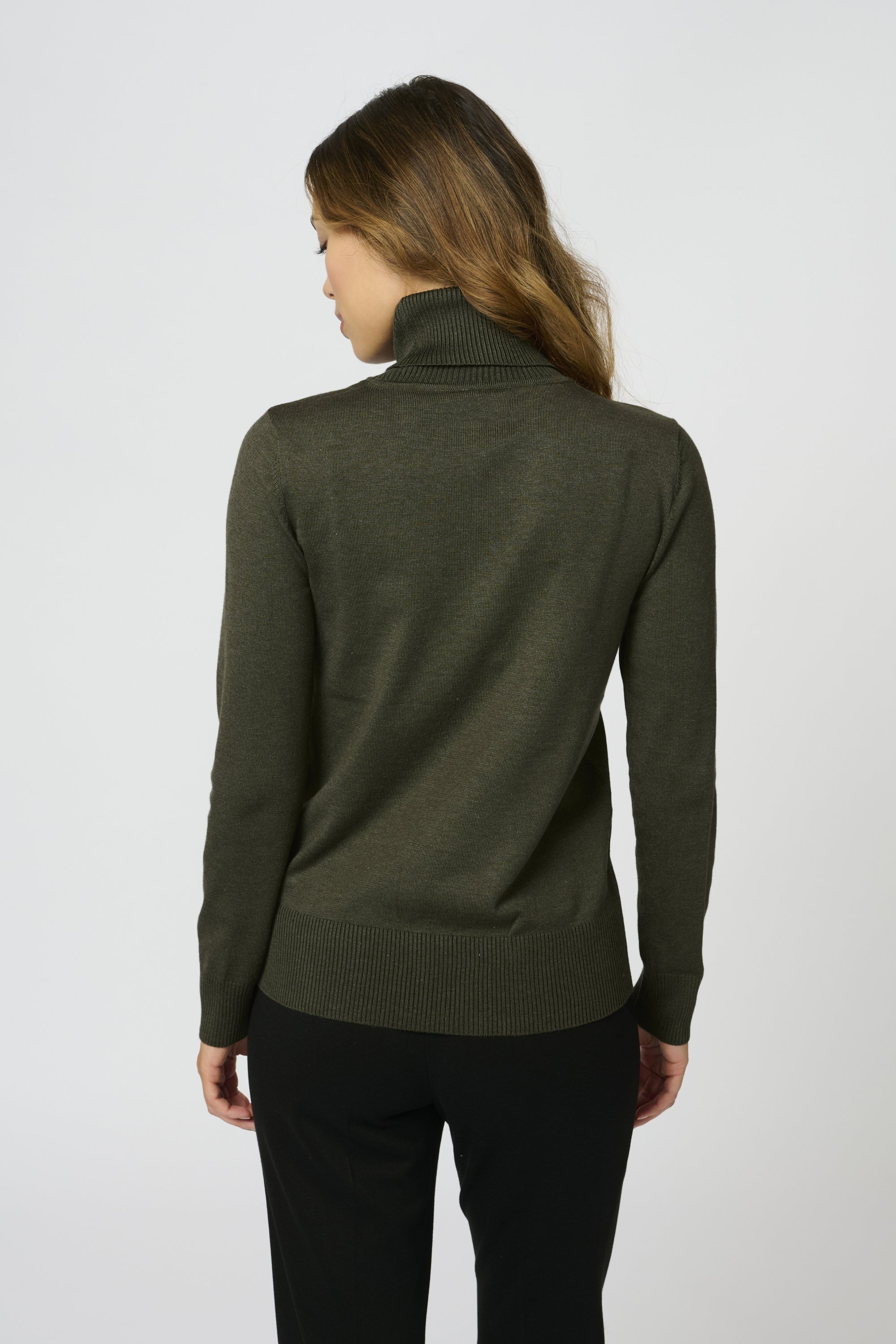 Saint Tropez Maglione a collo alto - verde militare mélange