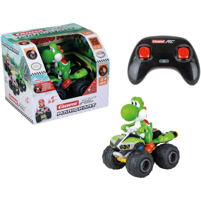 Yoshi Quad op afstand bestuurbare auto, 2,4 GHz, schaal 1:20, CARRERA Mario Kart™, geschikt voor kinderen vanaf 6 jaar.