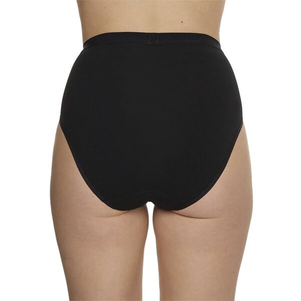 Ženske hlačke Kruidvat Cotton Shape Highleg črne, velikost M, 2 kosa