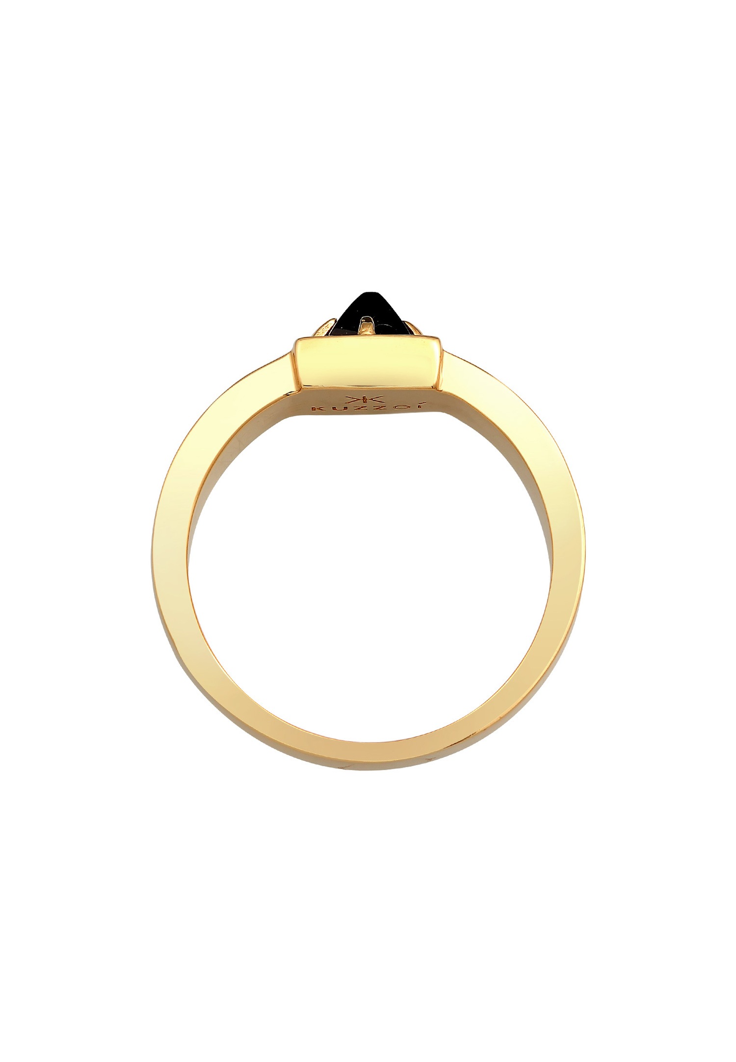 KUZZOI Hommes Solitaire Pyramide Massif avec pierre précieuse Onyx en argent sterling 925