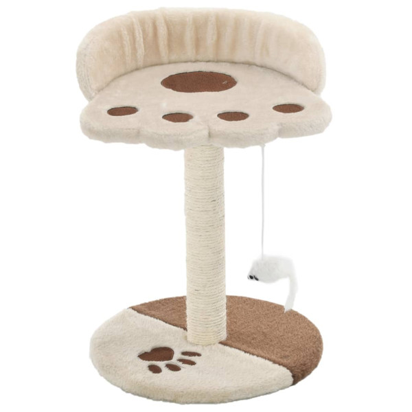 Drapak dla kota Beż 40 cm Plusz vidaXL