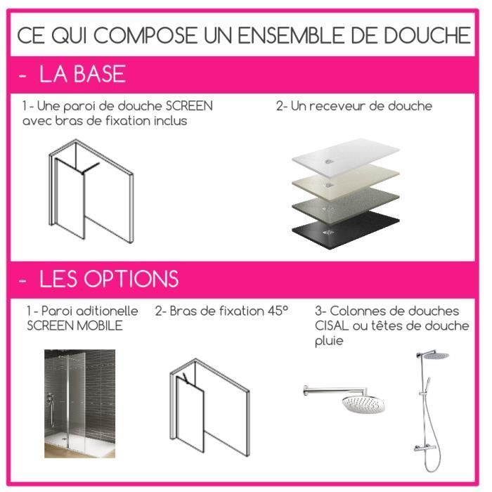 Piatto doccia extrapiatto PIATTO in superficie SoliCast® 90x120 effetto ardesia, bianco