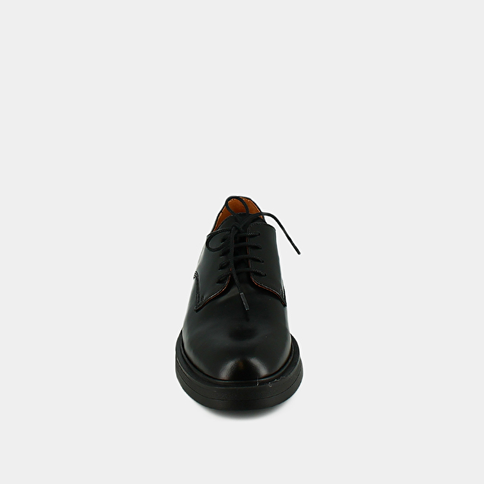 Derbies à lacets  en cuir glacé noir