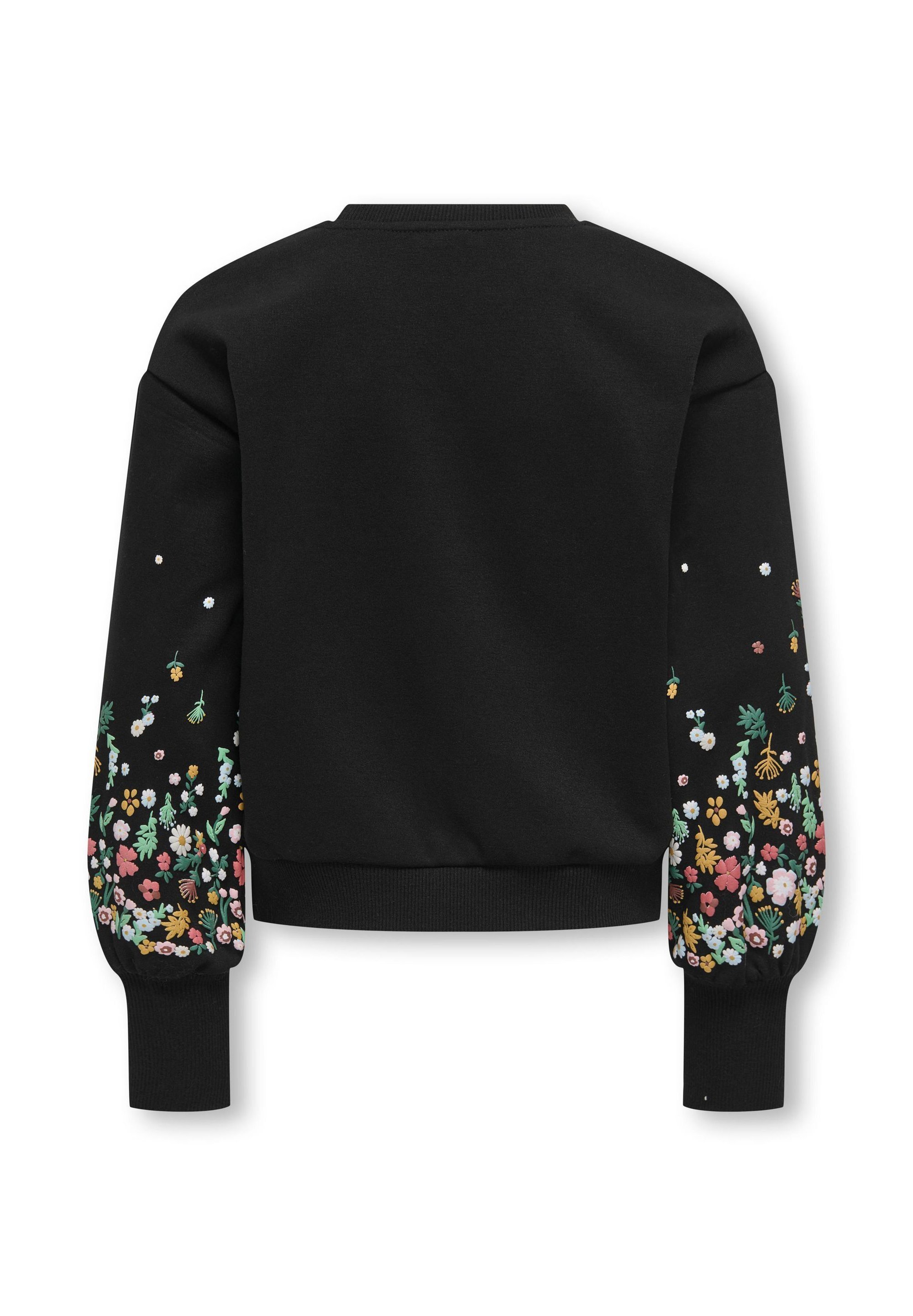 ONLY GIRLS KOGBROEKE O-HALS BLOEM - Sweatshirt - zwart