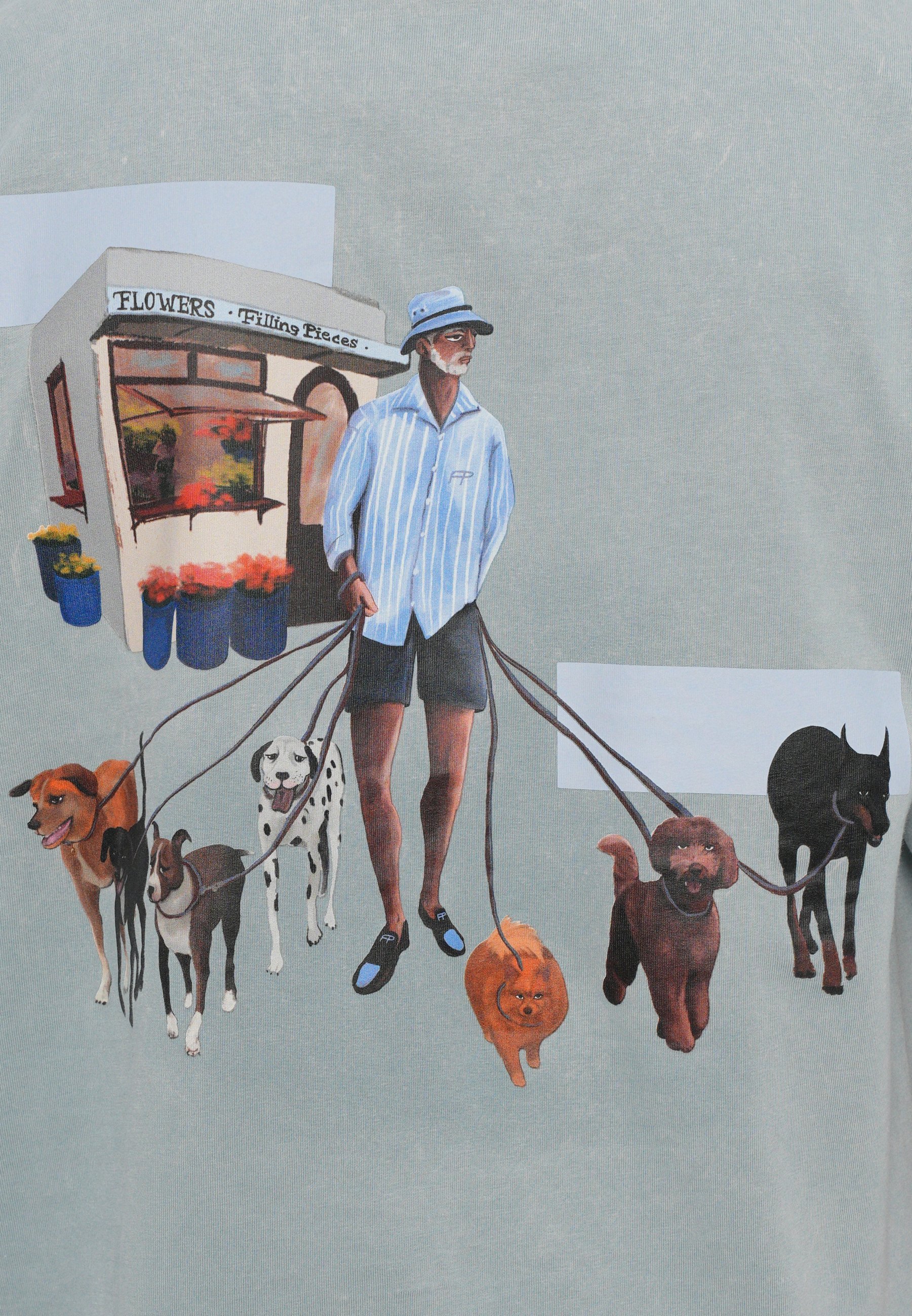 Filling Pieces DOG WALKER - T-shirt stampata - arona