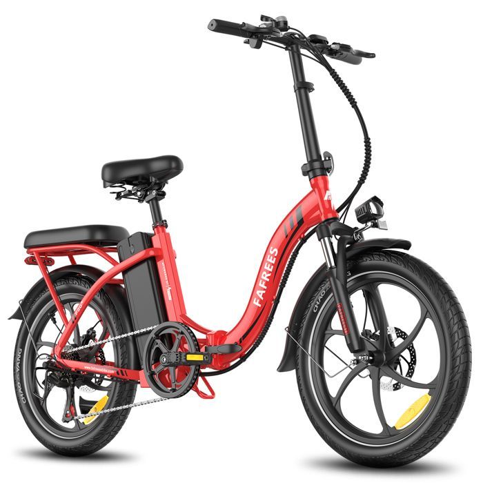 FAFREES F20+ Faltbares Elektrofahrrad, 36V 20Ah 250W, Rot