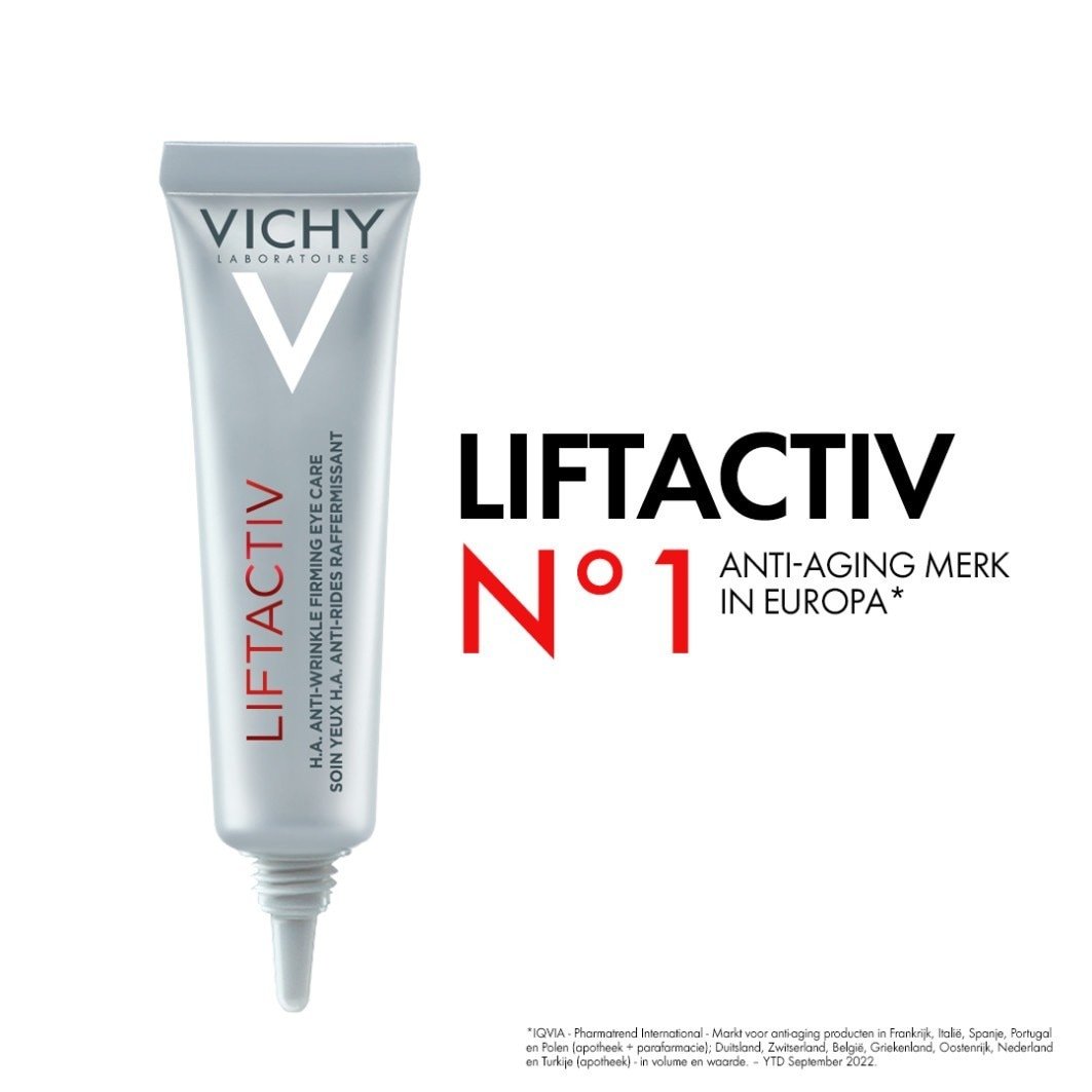 „Vichy Liftactiv HA“ stangrinantis paakių kremas nuo raukšlių, 15 ml