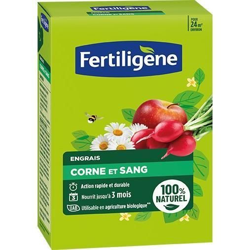 Fertiligene Horn and Blood Fertilizer - FCOSAN12 - 1,2 kg - Acción rápida y duradera - Alimenta hasta 3 meses