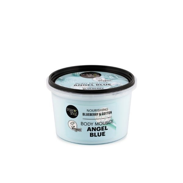 Organic Shop Angel Blue Körpermousse Blaubeere & Baumwolle 250 ml