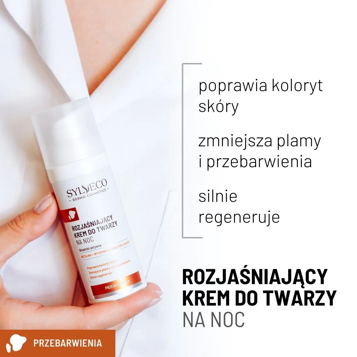 Sylveco Dermo Krem rozjaśniający do twarzy na noc