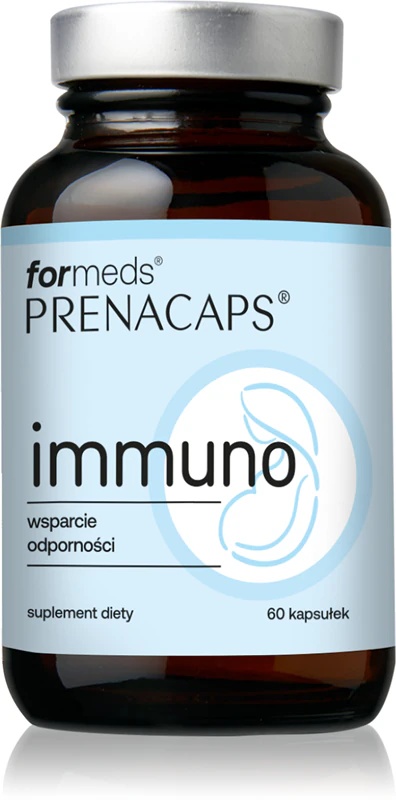 Prenacaps Immuno uztura bagātinātāja kapsulas imūnsistēmas normālai darbībai un šūnu aizsardzībai pret oksidatīvo stresu