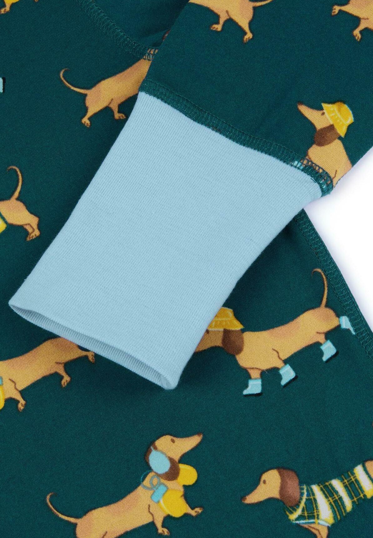 Ensemble pyjama Chelsea Peers Saucisse Dog - bleu sarcelle