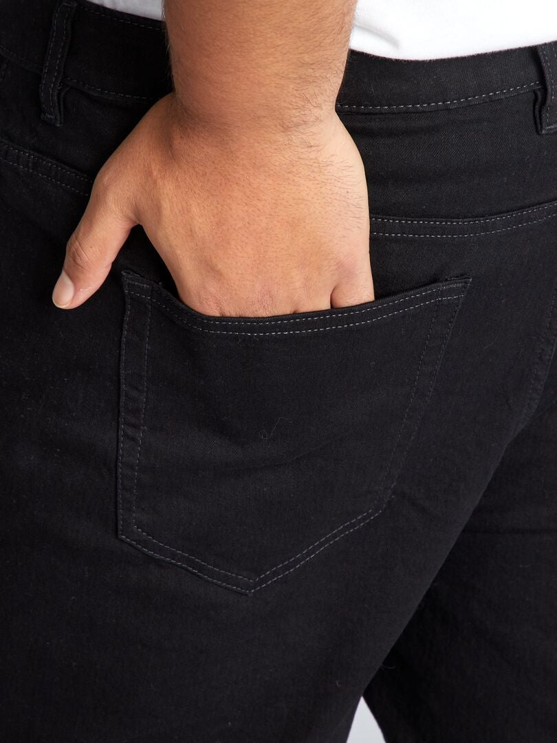 Pantalones vaqueros ajustados de 5 bolsillos - L30 - NEGRO