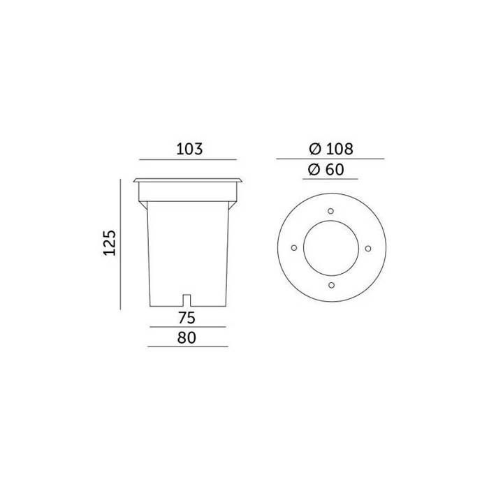 Proyector de suelo empotrado