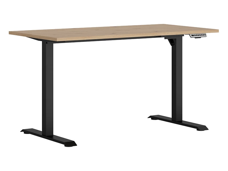 Biurko Space Office 140 cm z elektryczną regulacją dąb artisan
