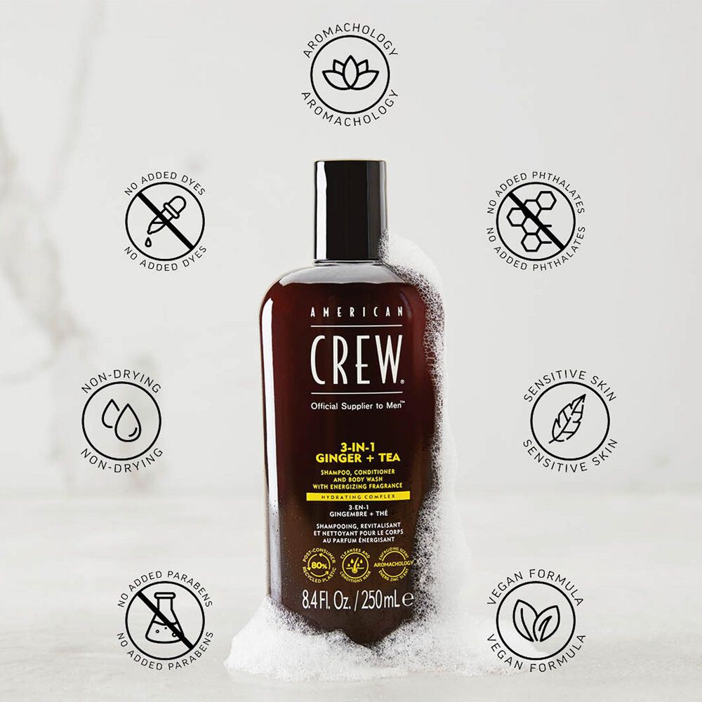 American Crew 3-in-1 ingvers + tēja