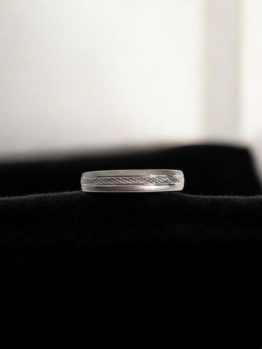 Fede nuziale da uomo in argento sterling 925 rodiato