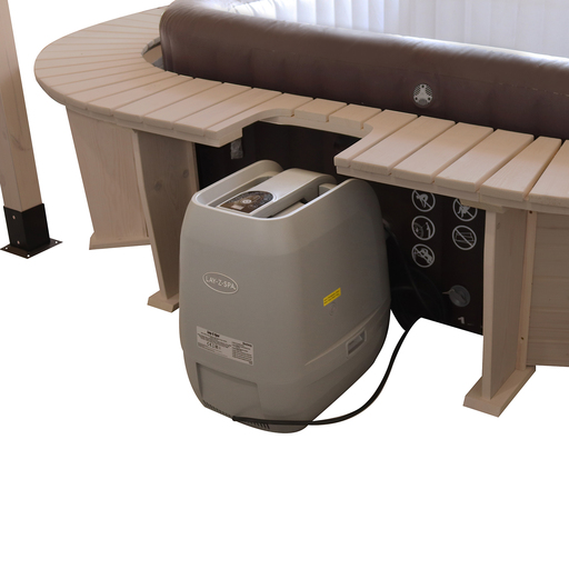  Bestway K2o Seychelles aufblasbarer Whirlpool mit Holzverkleidung für 4-6 Personen mit Hydrojets