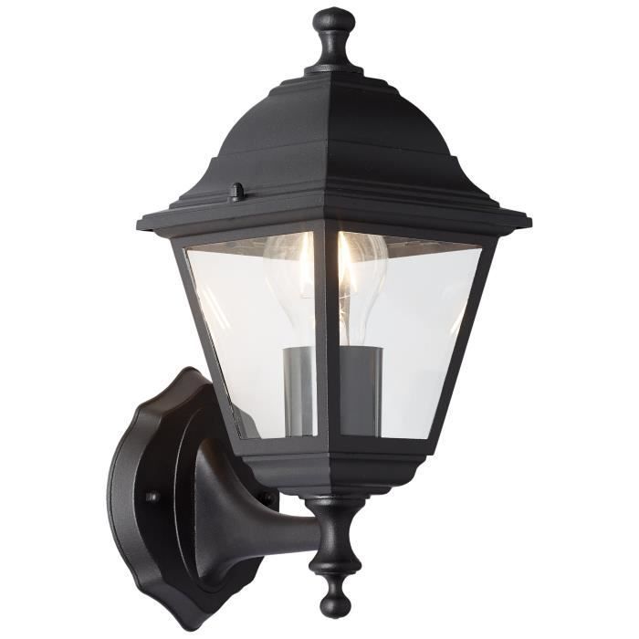 Aplique de pared exterior NISSIE Upward - BRILLIANT - Metal/cristal negro - E27 1x60W