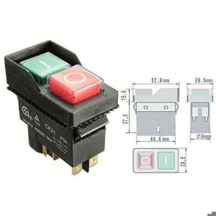 Mezcladora de concreto eléctrica, interruptor de encendido/apagado, interruptor solenoide CK21B/250V, carburador de 5 pines.