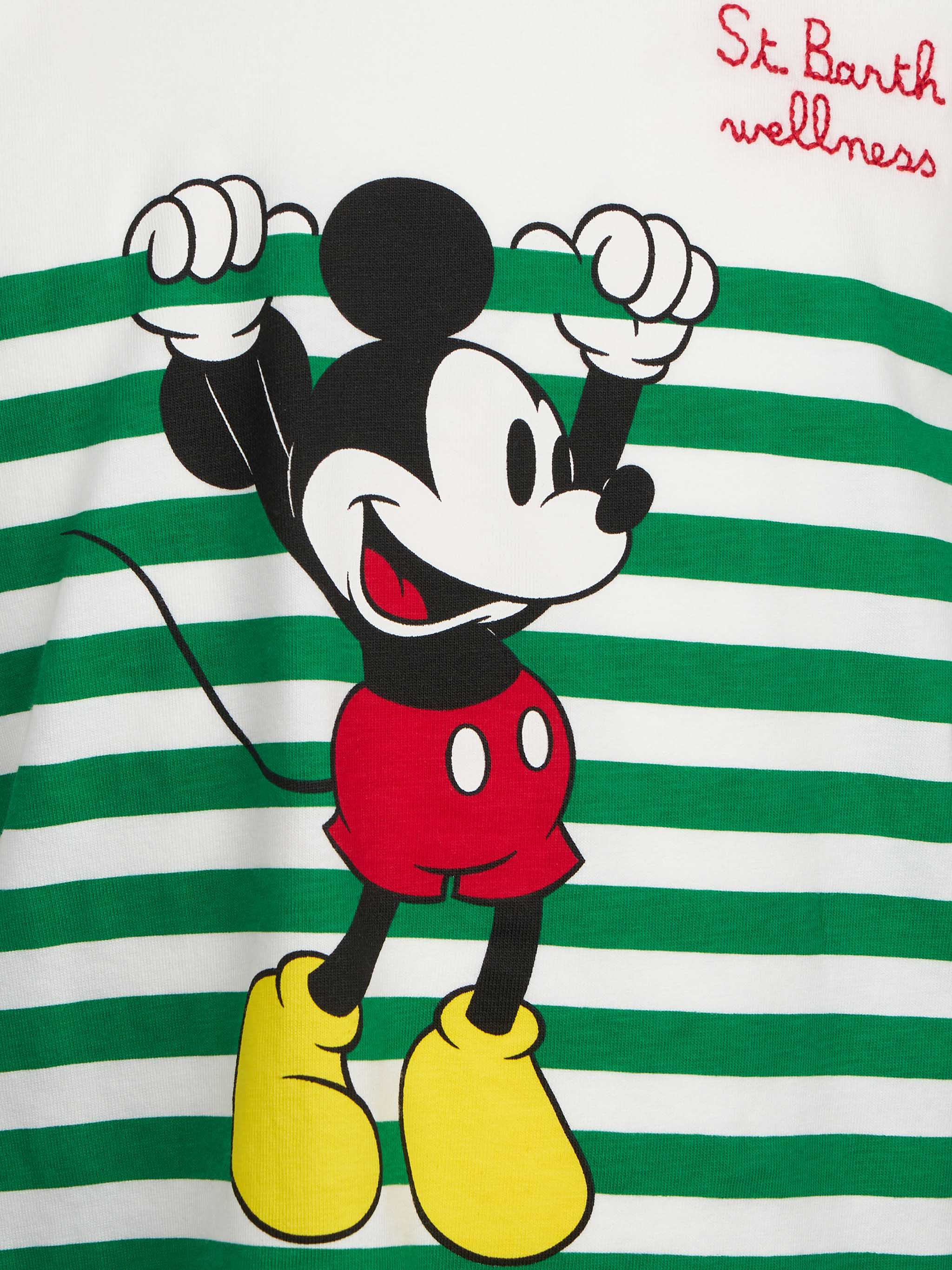 T-shirt da bambino in cotone con stampa e ricamo Topolino | EDIZIONE S