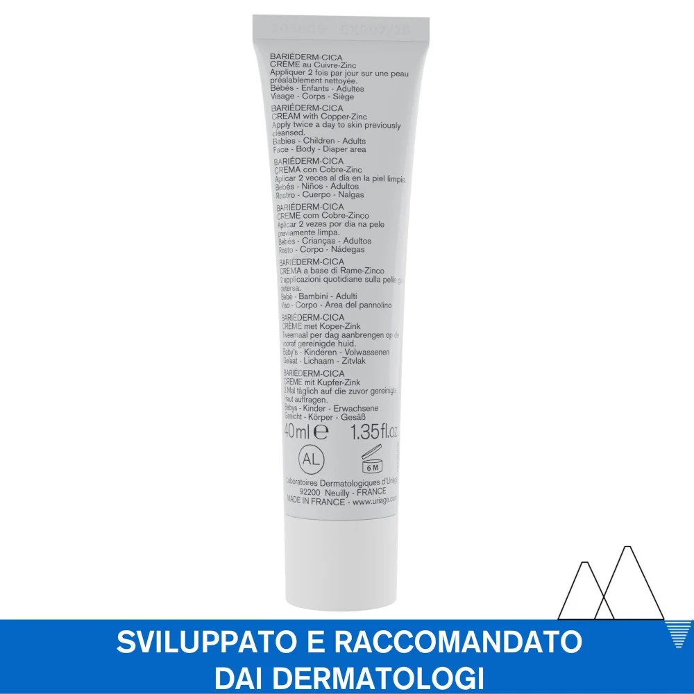 URIAGE Uriage Barièderm regenererende antirimpelcrème met koper en zink 40 ml voor de gevoelige en geïrriteerde huid
