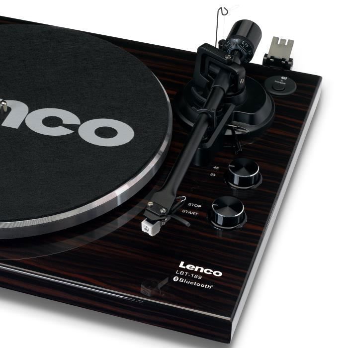 Lenco LBT-189WA - Giradischi con trasmissione Bluetooth®, marrone scuro