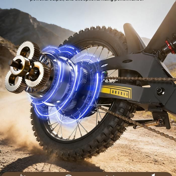 Adult Electric All-Terrain Motorcycle, 1500W Mountain Bike (2500W Peak), Off-road Ebike, 48V 20Ah Battery, 63 km/h Speed, Hydraulic Brakes