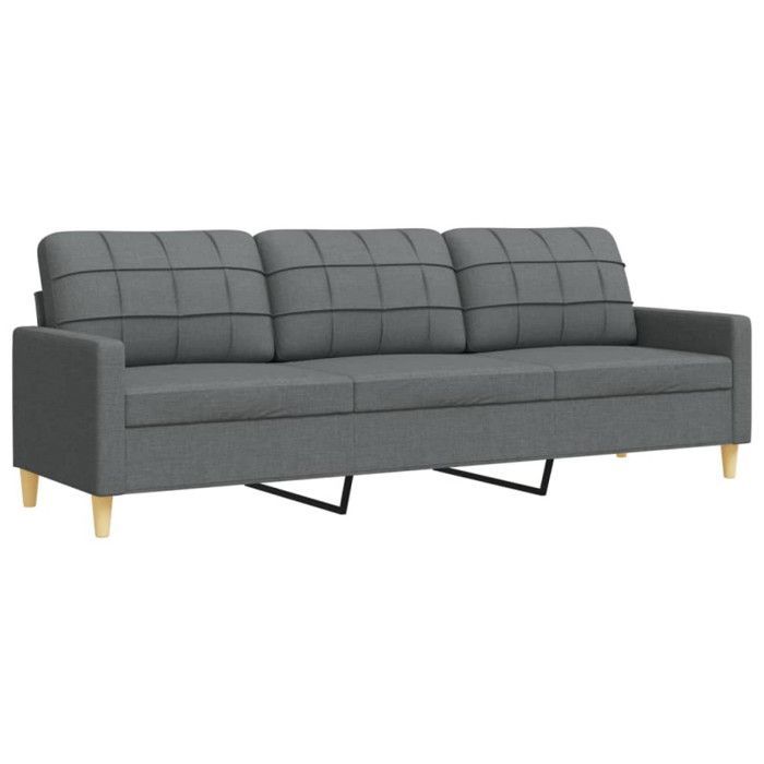 vidaXL Ensemble de canapés 2 pcs gris foncé tissu, canapé, siège de canapé, canapé relax, canapé confort, fauteuil de 3278320