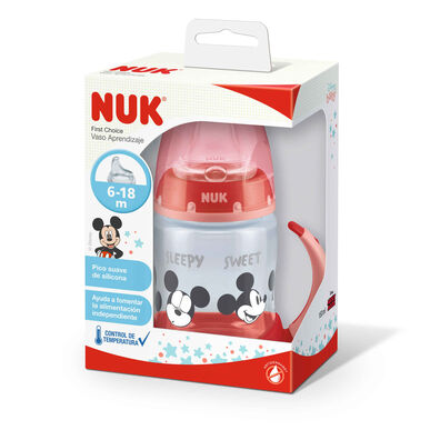 Nuk Mickey Girl silikónová fľaša na učenie 6m 150ml
