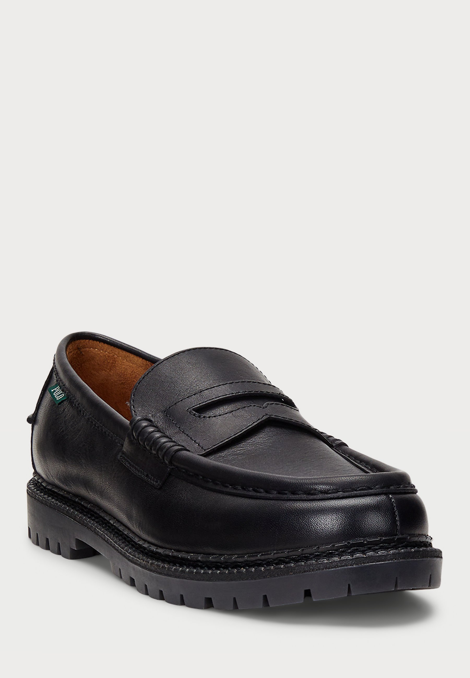 Polo Ralph Lauren JETT LUG-SOLE LEATHER PENNY LOAFER - Instappers - zwart