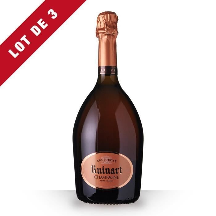 3X Ruinart Brut Rosé 75cl - Champán