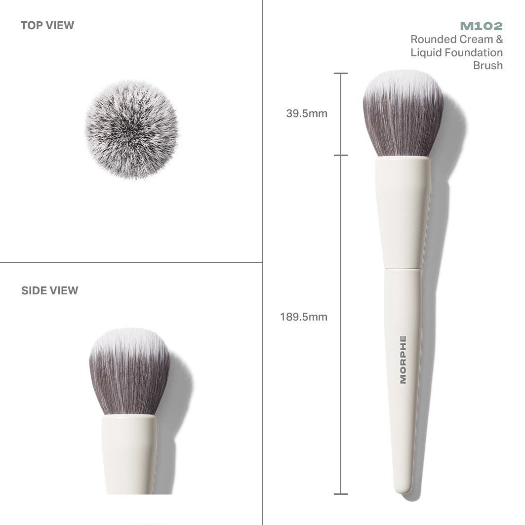 Morphe Foundation Brush M102, okrugli kist za kremasti i tekući puder – 1 komad