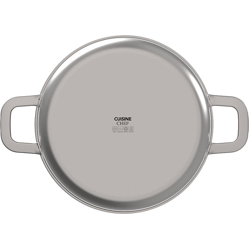 Olla para saltear Kitchen Chef de 28 cm de diámetro con tapa, cerámica Onyx.