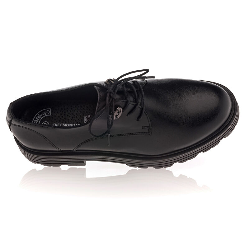 Zwarte veterschoenen voor dames / Derbyschoenen