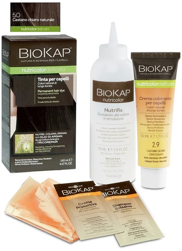 BIOKAP Biokap Nutricolor Delicato coloration capillaire 5.0 châtain clair