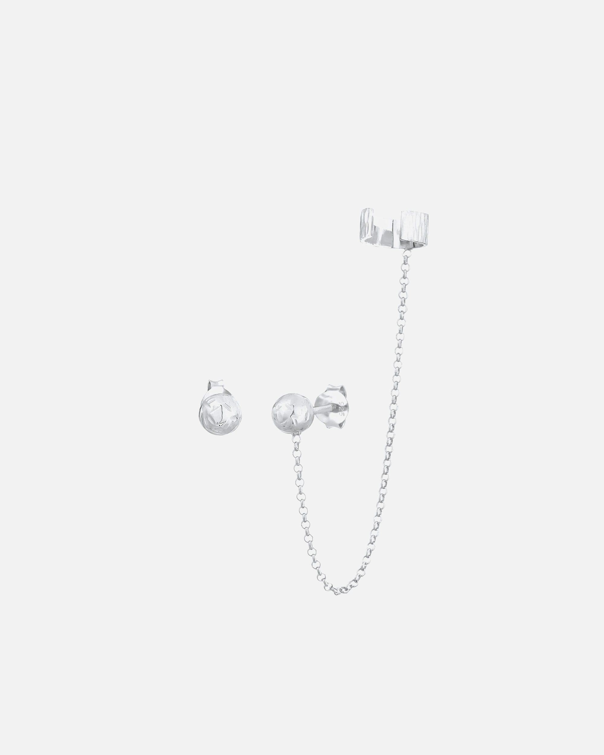 Elli Balle Trend Asymétrique Boucles d'Oreilles Femme - Argent (925/1000)