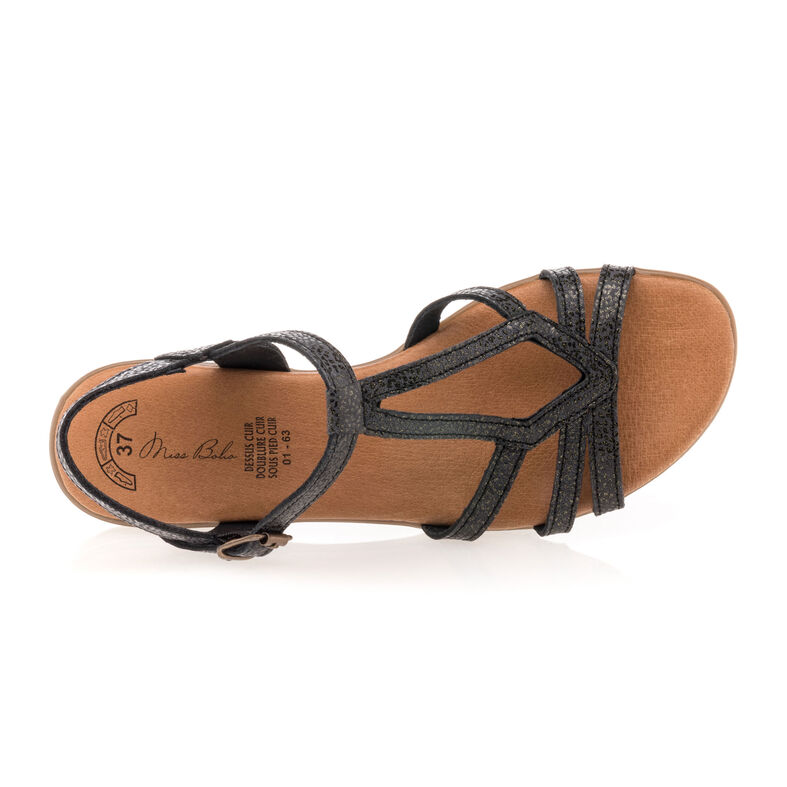 Sandalias negras para mujer / Zapatos de punta abierta