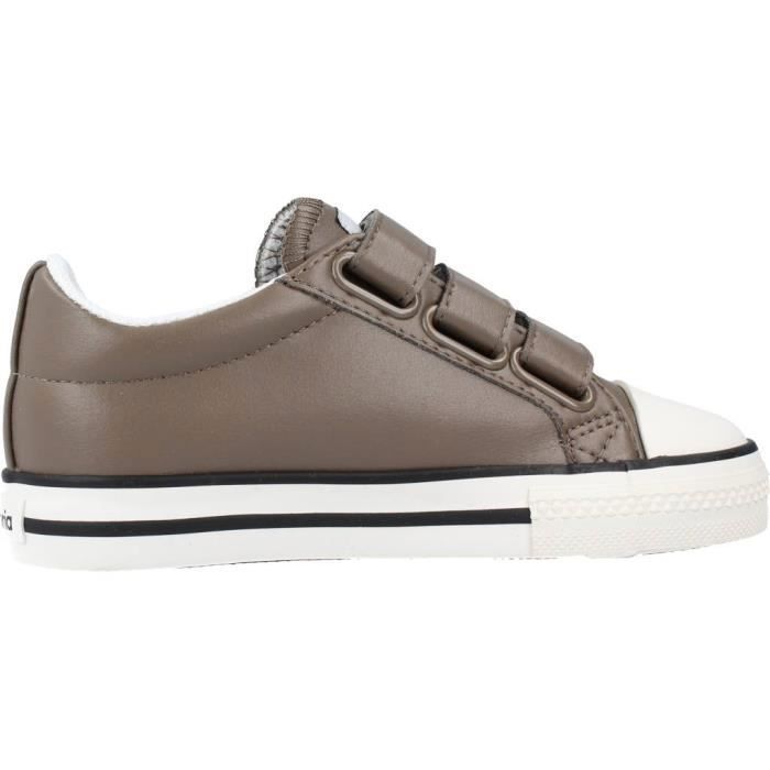 Victoria Basket enfant 126956 marron - lacets - semelle intérieure gomme - fabriqué en Espagne