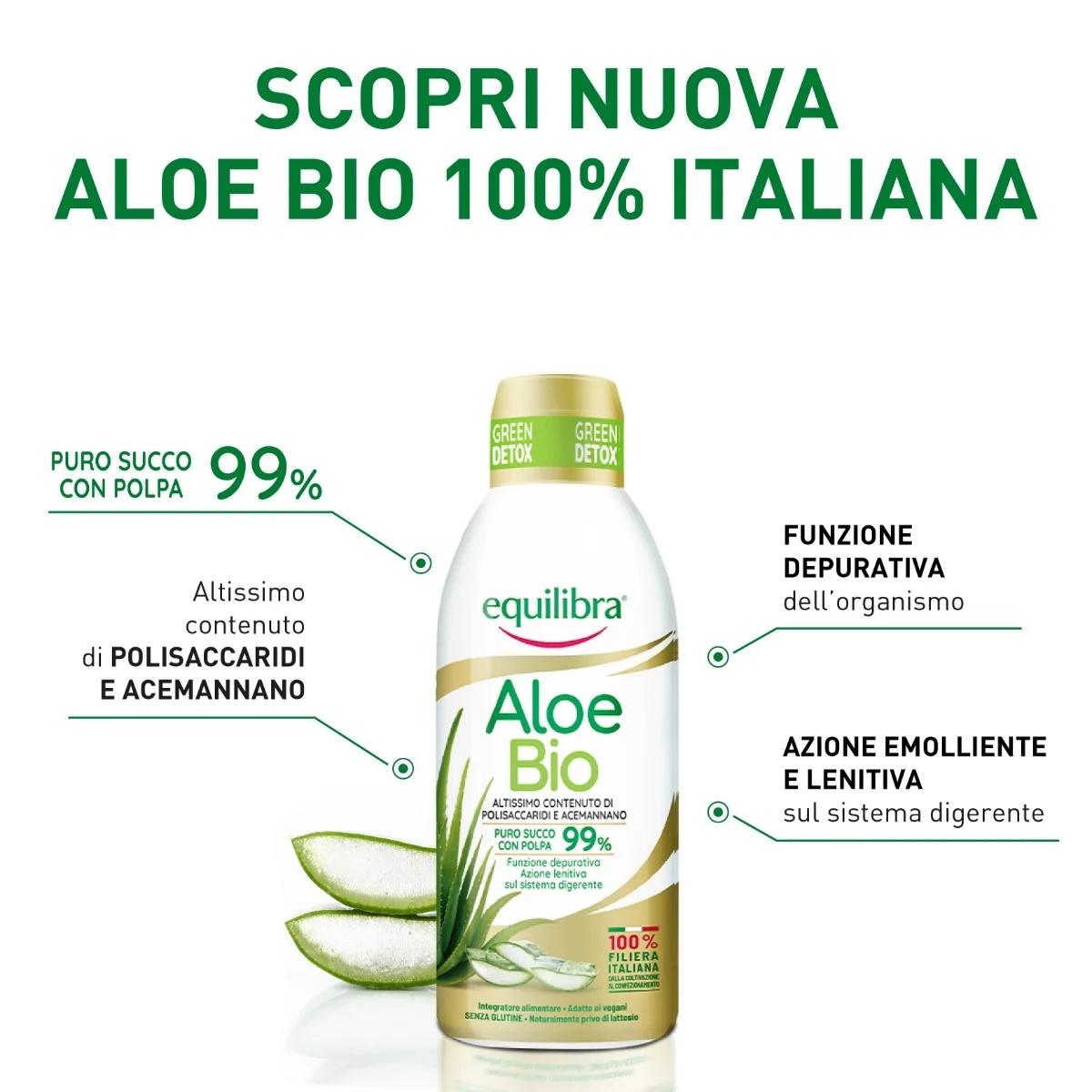 EQUILIBRA Equilibra Biologisch Aloë Vera Sap met Vruchtvlees 750 ml