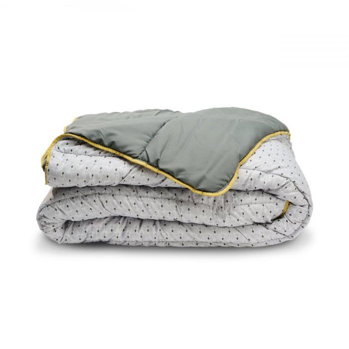 Warme, bedruckte Bettdecke 220 x 240 cm – Wendbar – Weiche Mikrofaser – BLAU CALIN