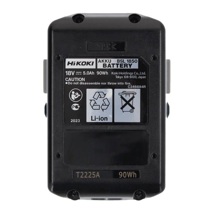 HIKOKI 18V/5Ah schuifaccu BSL1850 in kartonnen doos - 335790