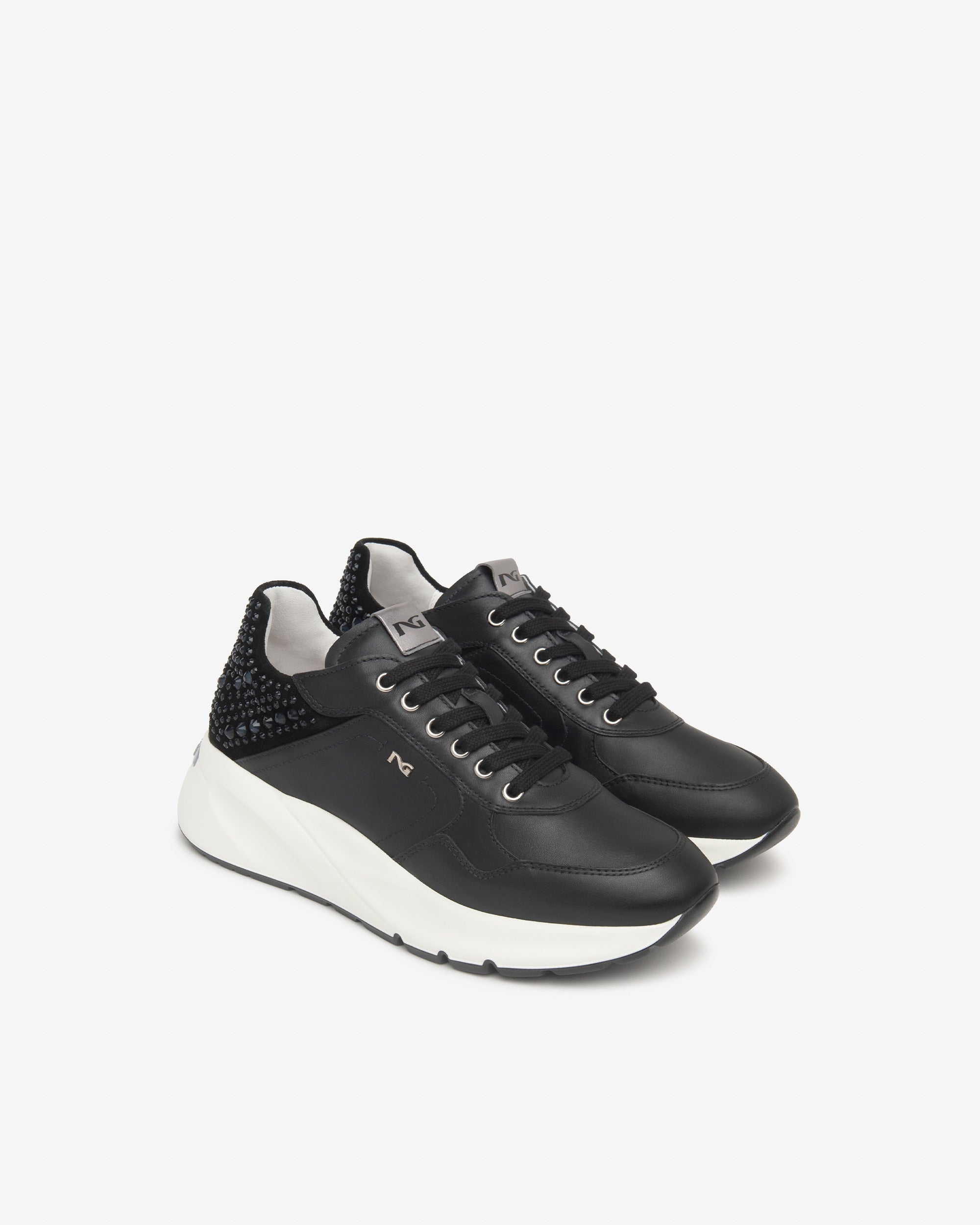 Baskets en cuir et daim pour femmes