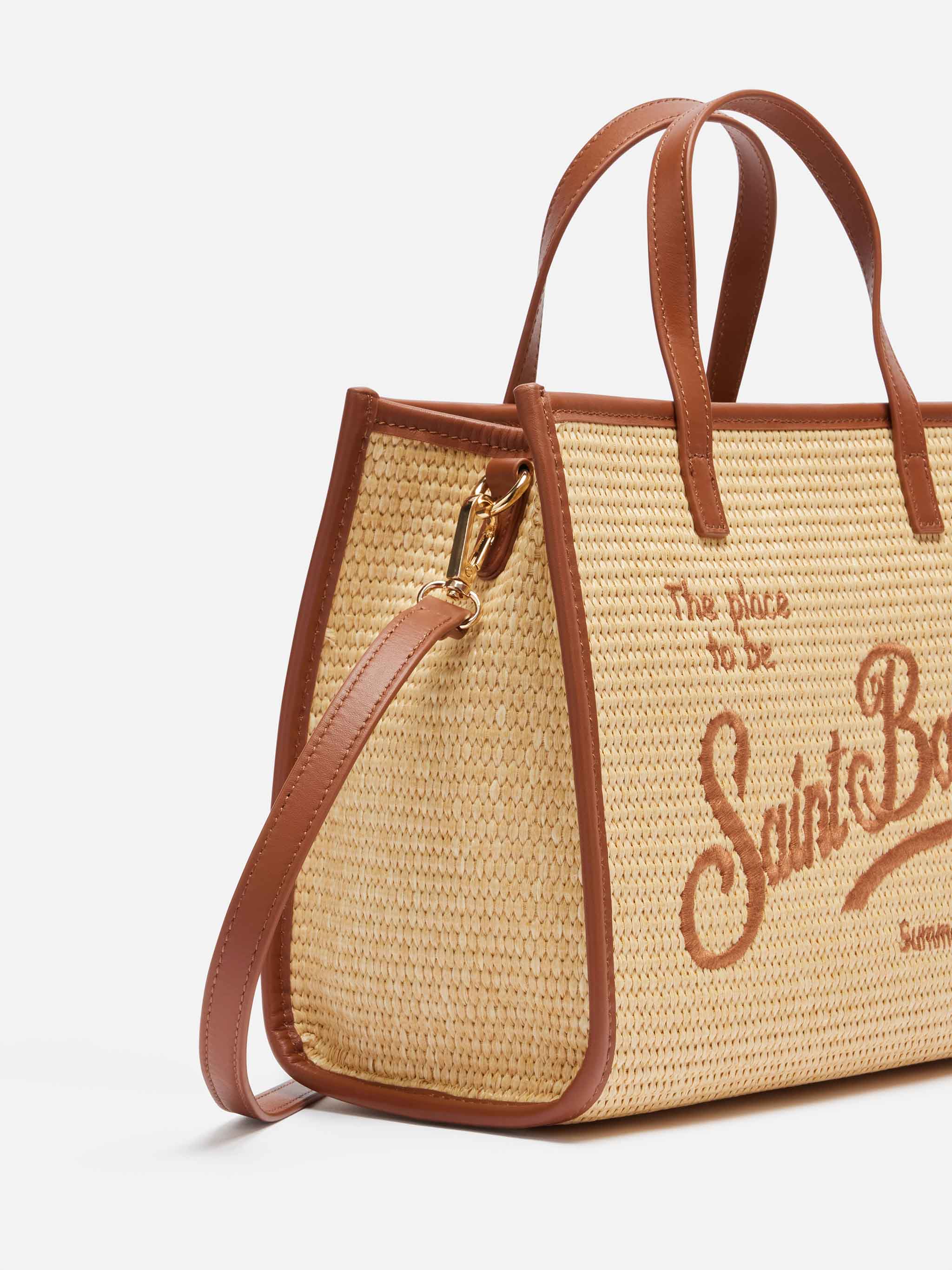 Vivian Midi handtas in beige stro-look