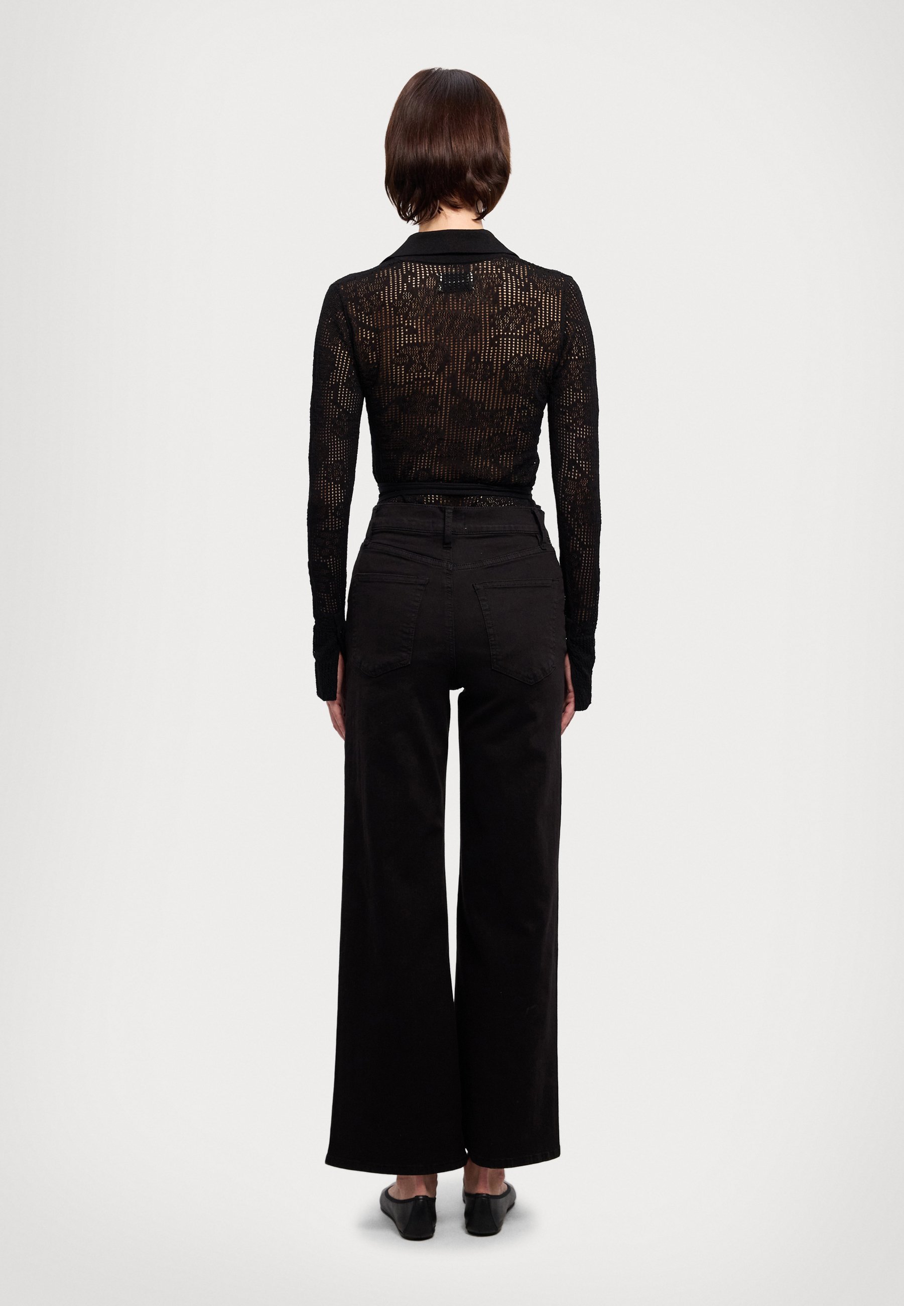 FRAME LE SLIM PALAZZO - Weites Bein - Schwarz
